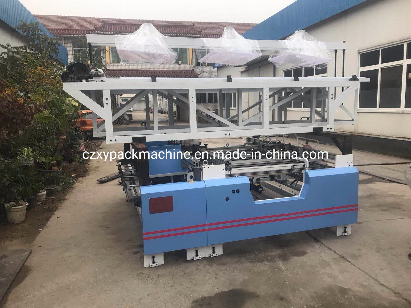 High Speed Double Pieces Corrugated Colorful Box Folder Gluer Machine