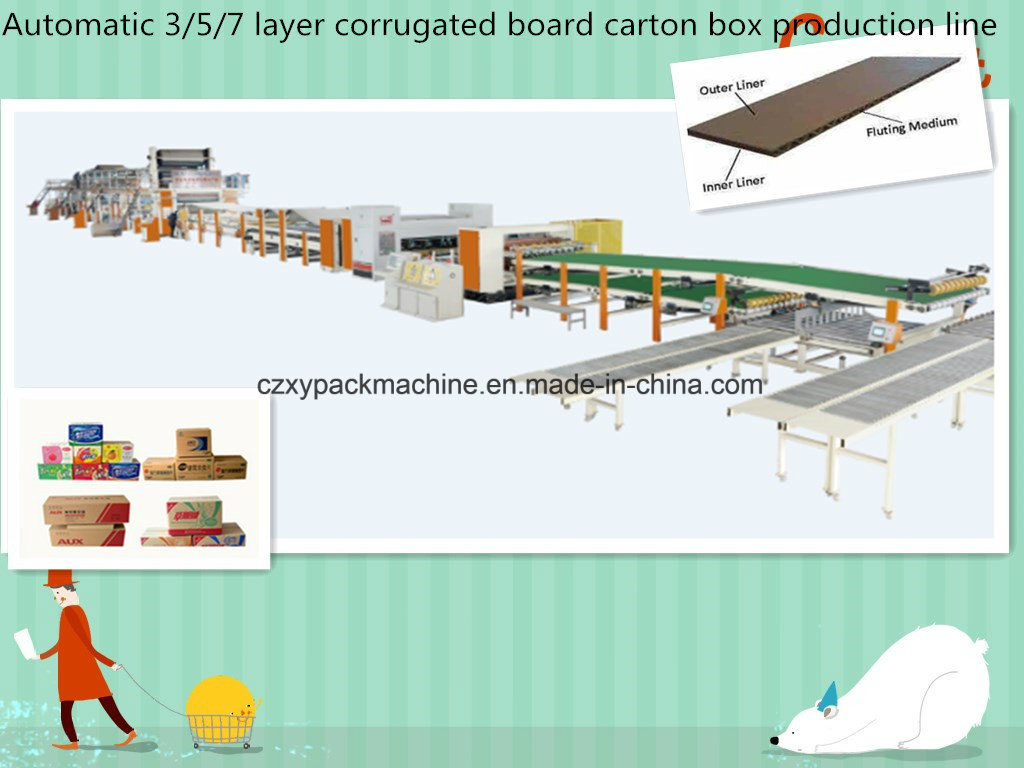 3/5/7 Ply Corrugated Cardboard Production Line/Packaging Line/Carton Box Making Machine