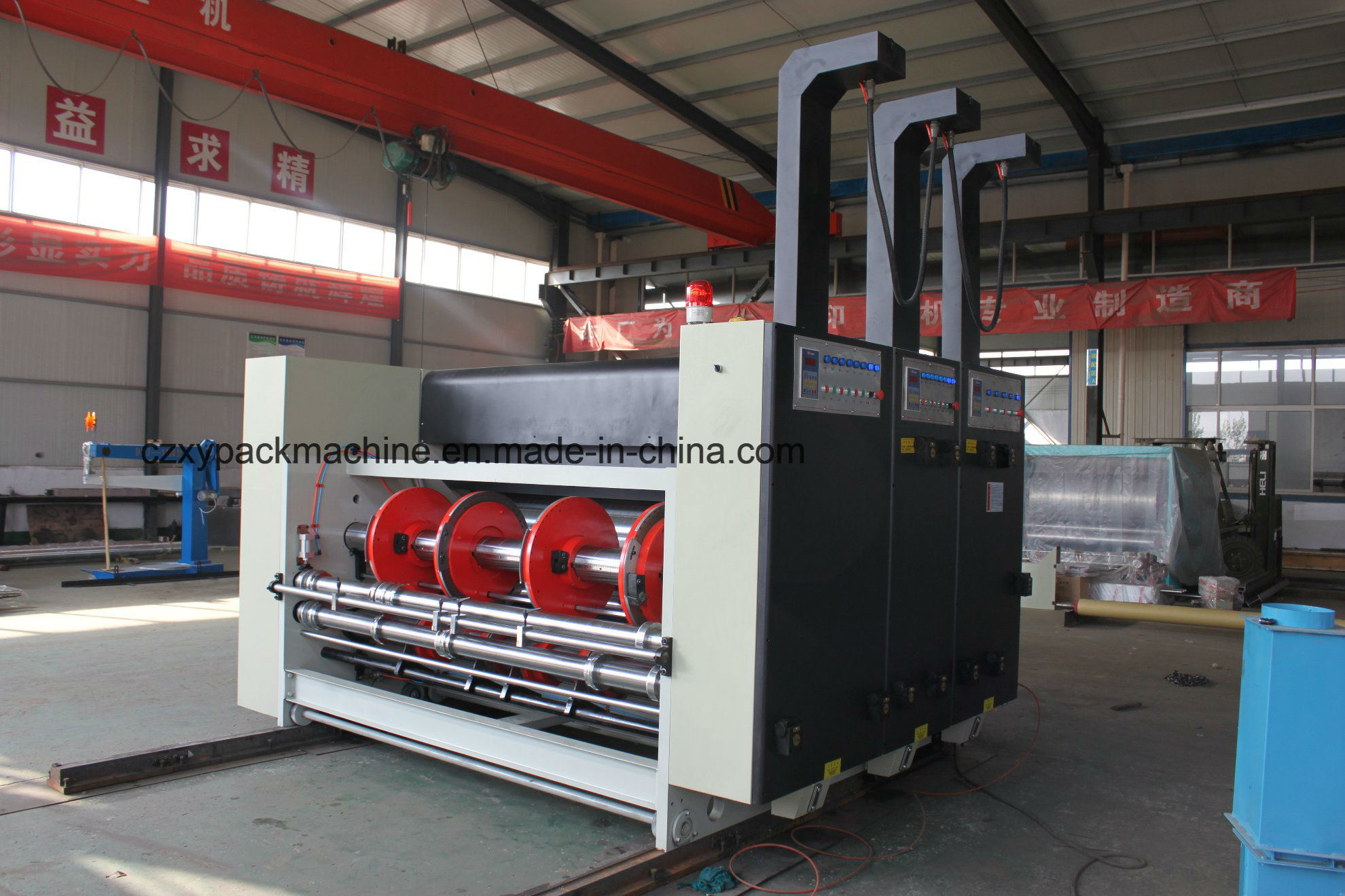Automatic Corrugated Carton Flexo Ink Four Color Printing Machine with Slotter Die-Cutter