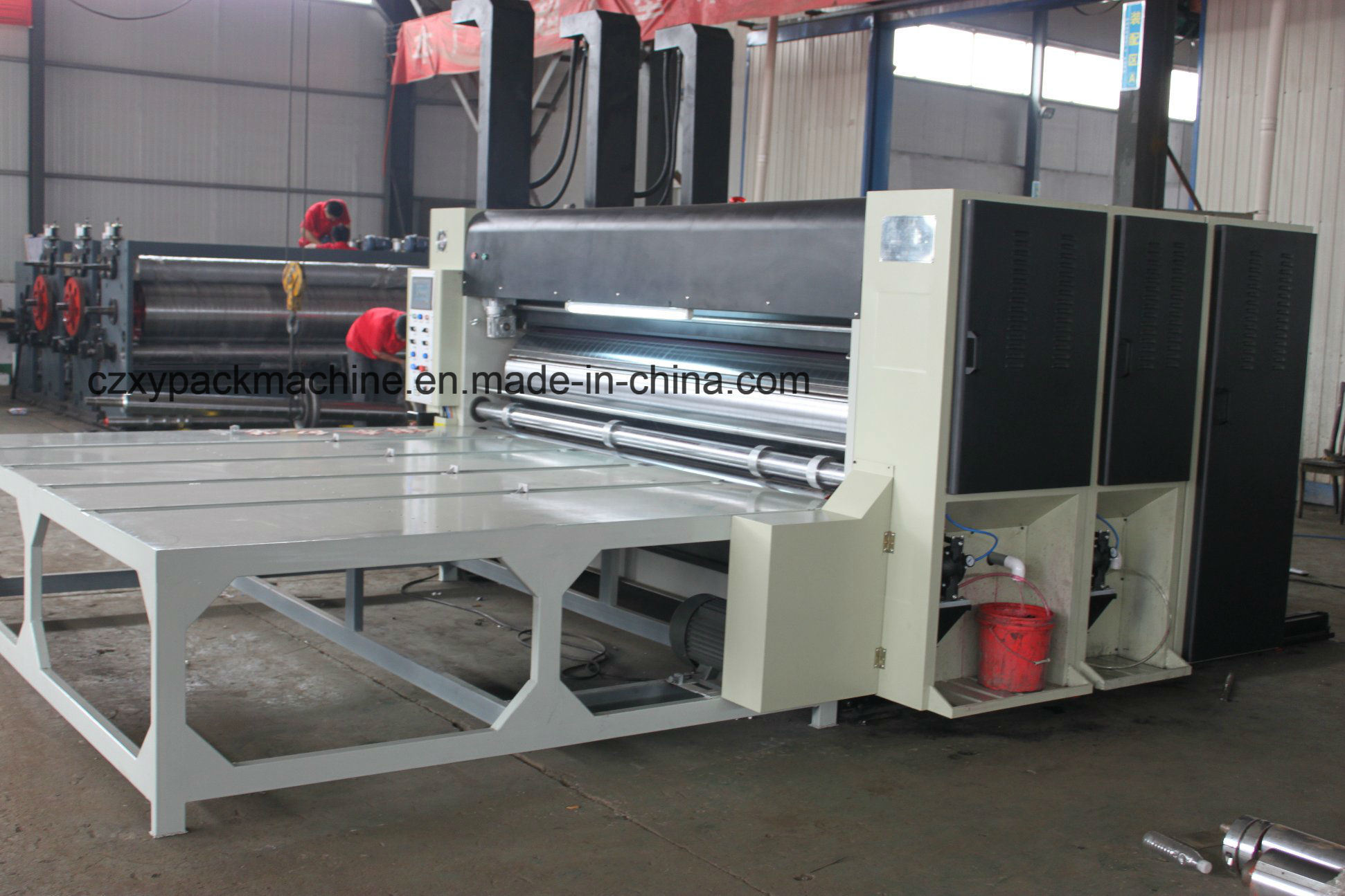 Automatic High Speed 4 Color Corrugated Carton Flexo Printing Slotting Die Cutting Machine