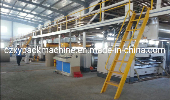 China 3 Ply Layer Corrugated Cardboard Production Line Making Corrugated Board