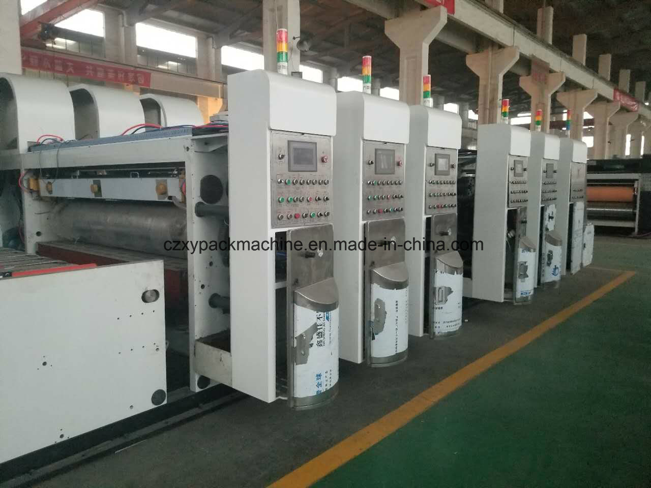 Corrugated Carton Box Production Line Automatic Printing Die Cutting Machine