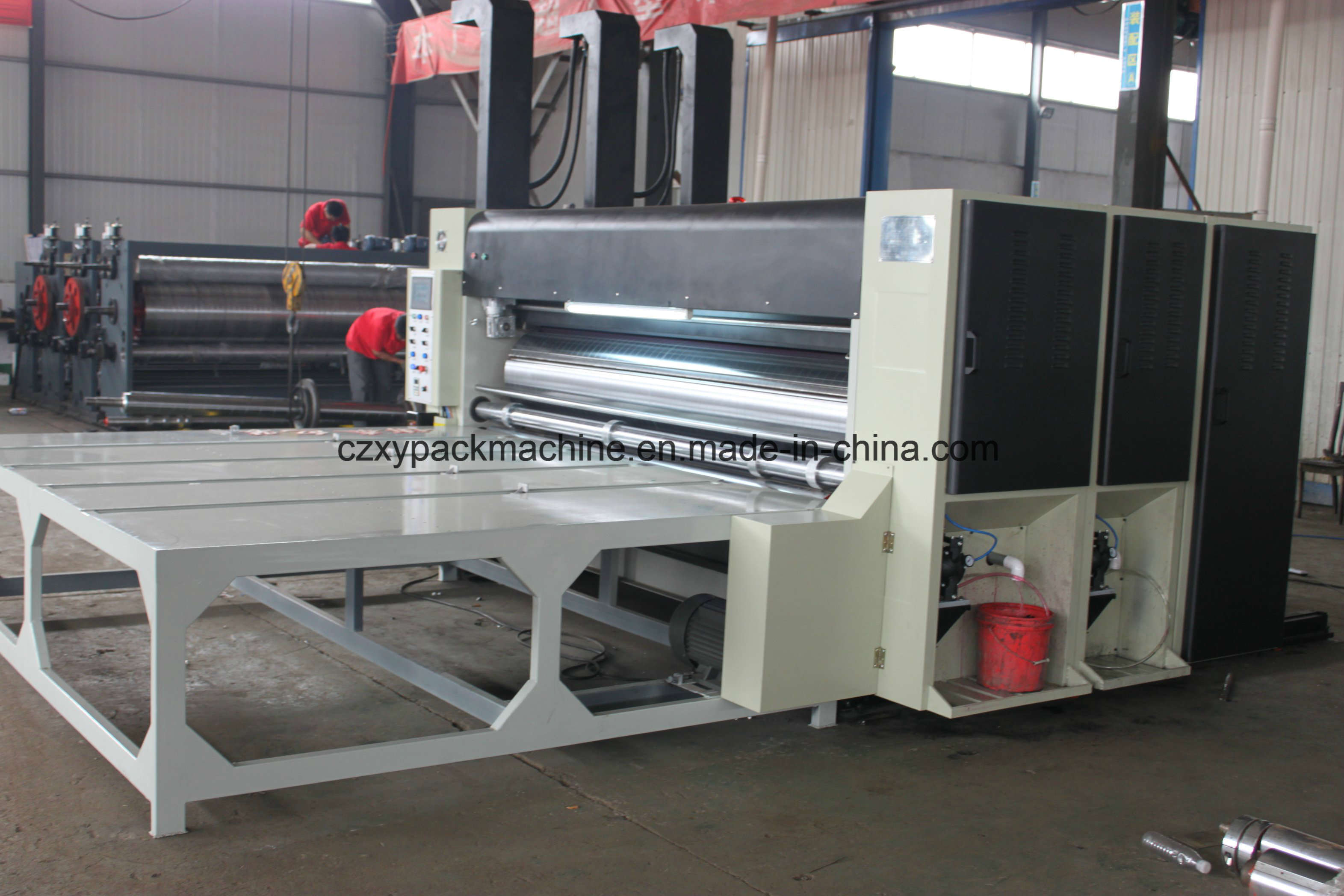 Chain Feeding 2 Color Flexo Printer Slotter and Die Cutter Machine