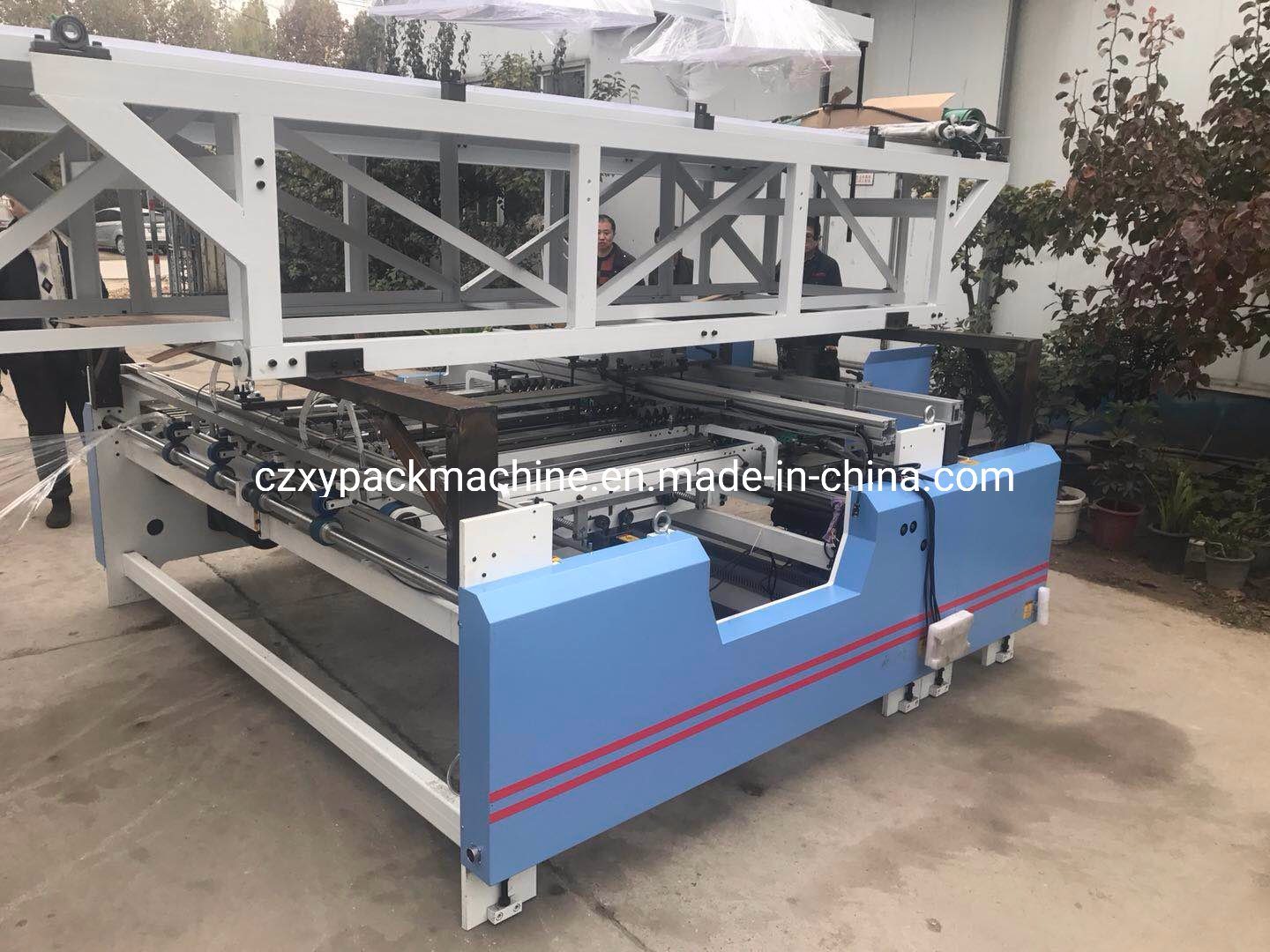 High Speed Double Pieces Corrugated Colorful Box Folder Gluer Machine