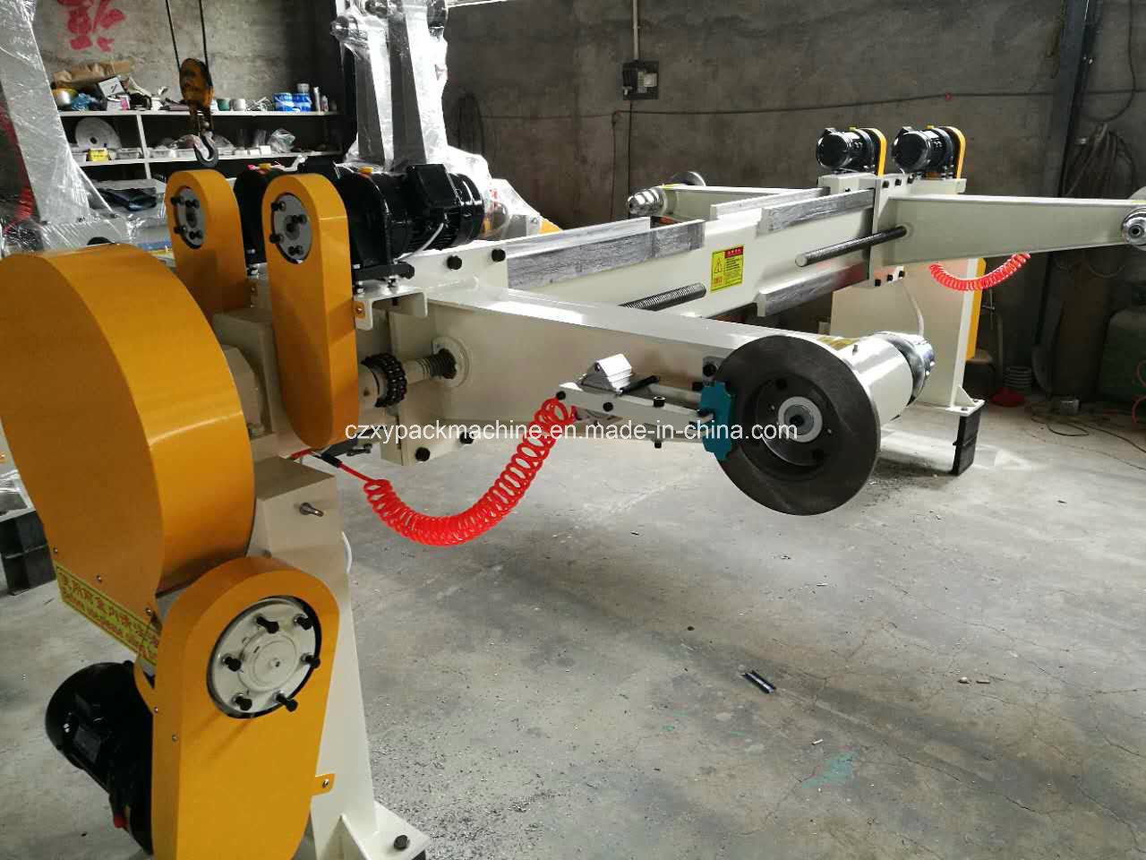 Electric Shaft Less Mill Roll Stand Carton Machinery