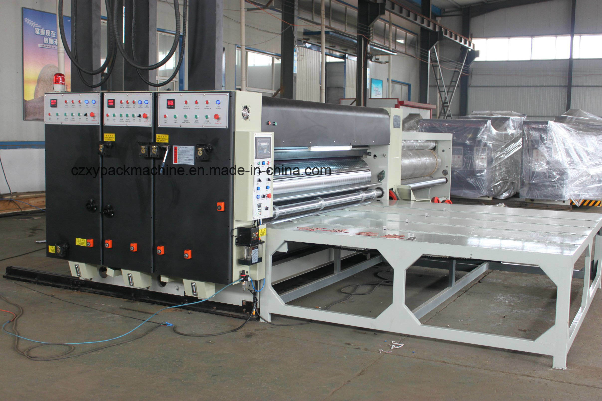 Automatic High Speed 4 Color Corrugated Carton Flexo Printing Slotting Die Cutting Machine