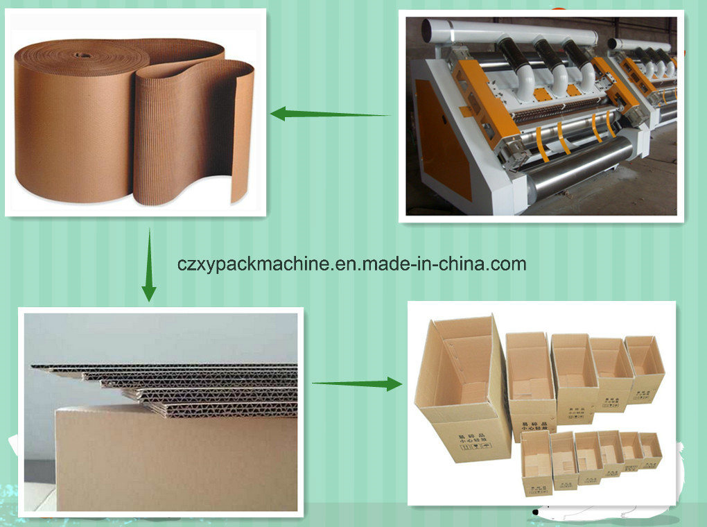 2ply Flute Paperboard Making Machinery Production Line