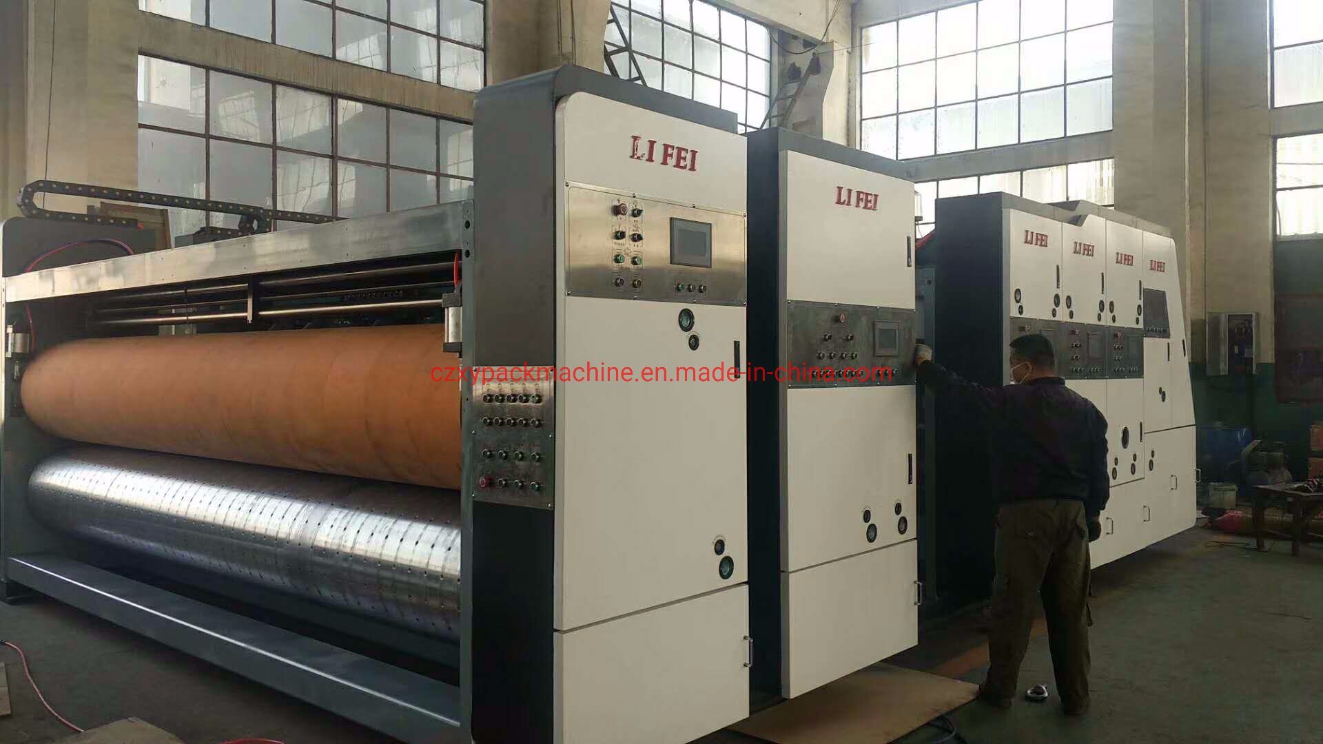 5colors Offset Bear Box Printing Rotary Die Cutting Machine with UV and Drying
