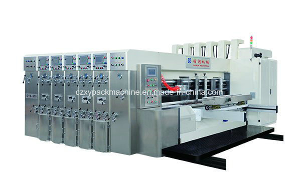 Ce Certification Automatic High Speed Carton Box 4 Colors Flexo Printing Die Cutting Machine