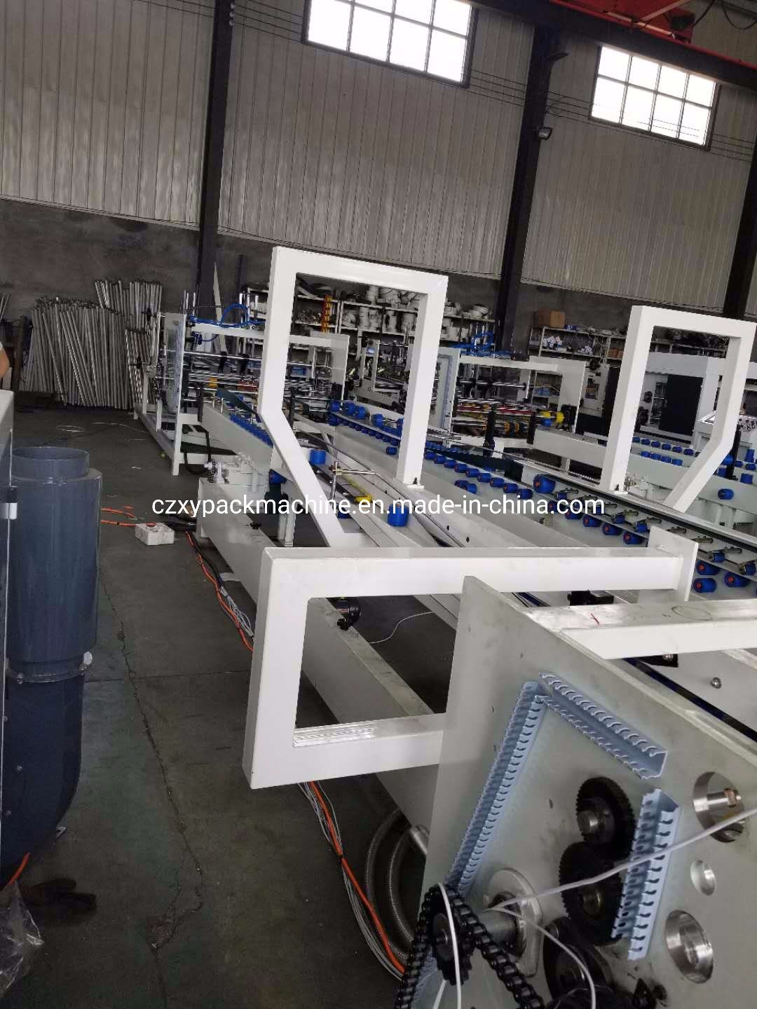 Full Automatic Folding Gluing and Stitching Combined Inline