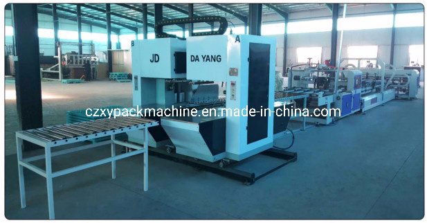 Automatic Folding Gluing Machine with Automatic Strapping Combined Inline